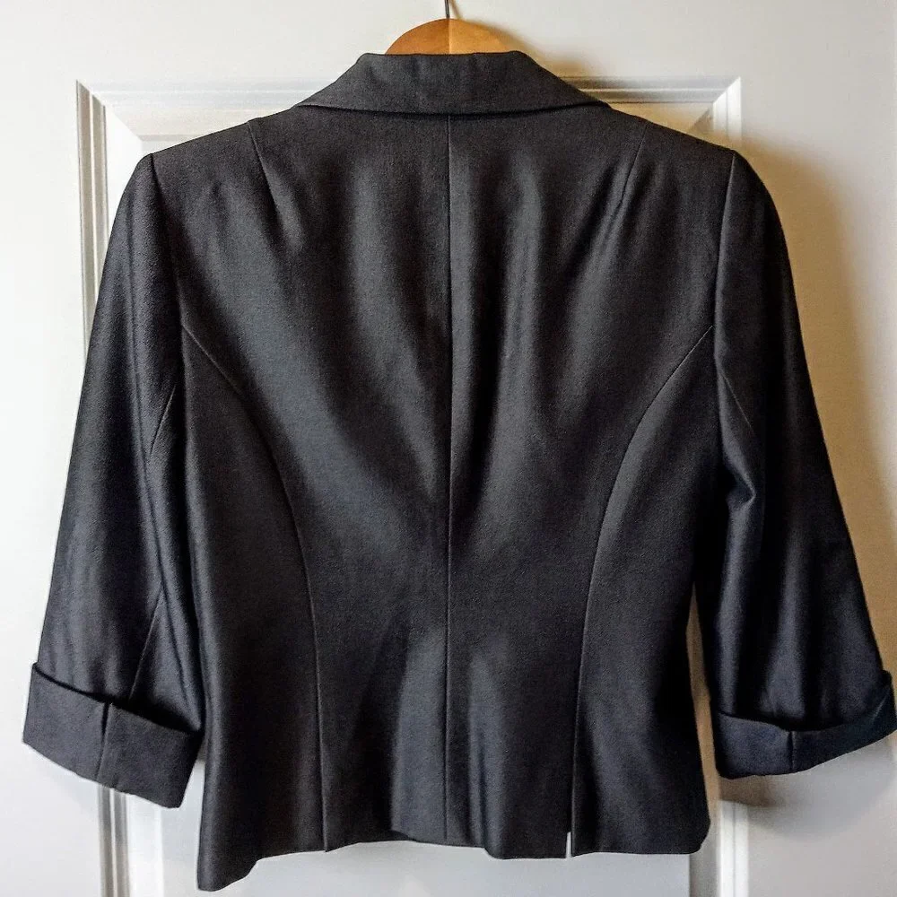Bebe Charcoal Grey Short Blazer Sz 8